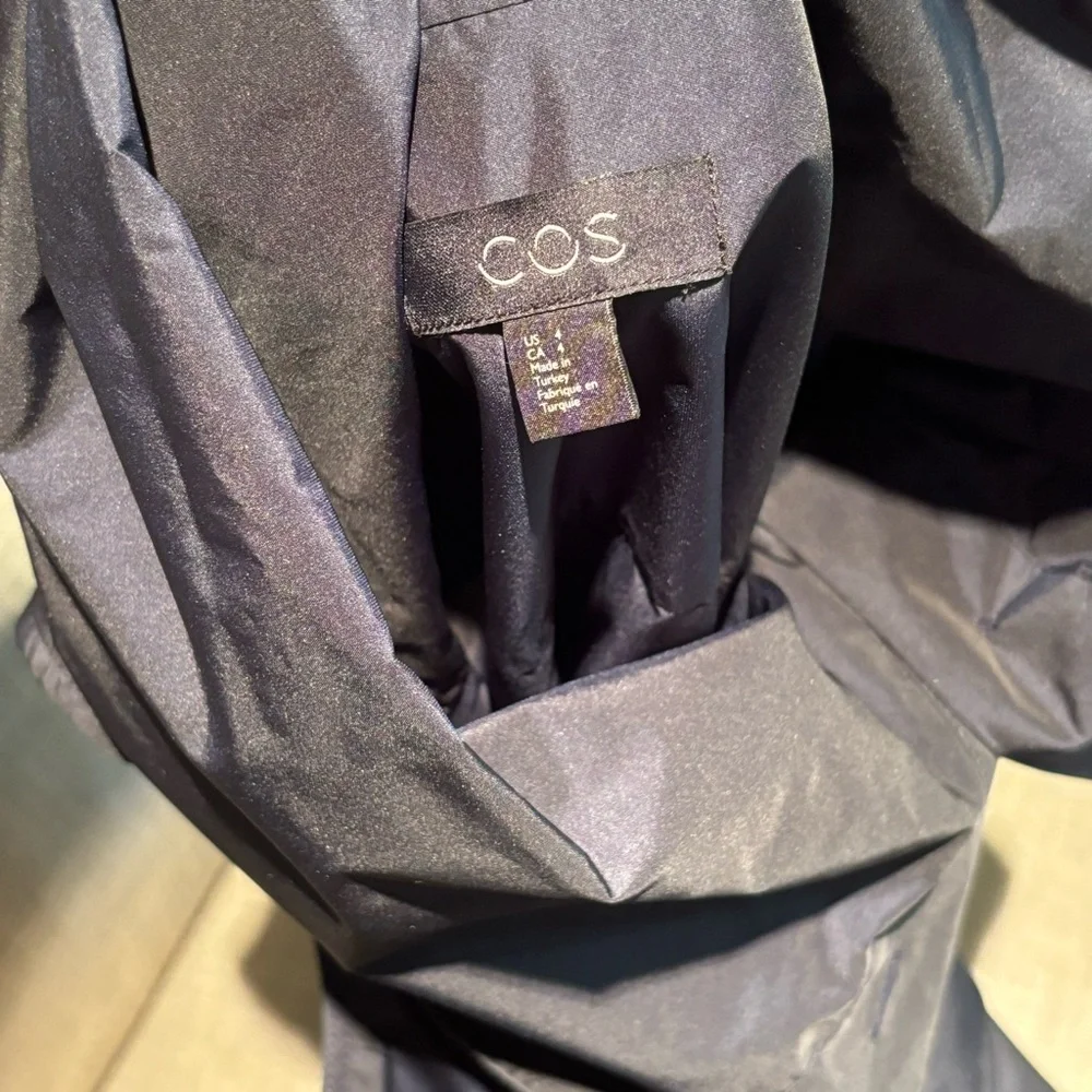 COS Sleeveless Navy Button Front Shift -Sz 4 - Picture 8 of 11